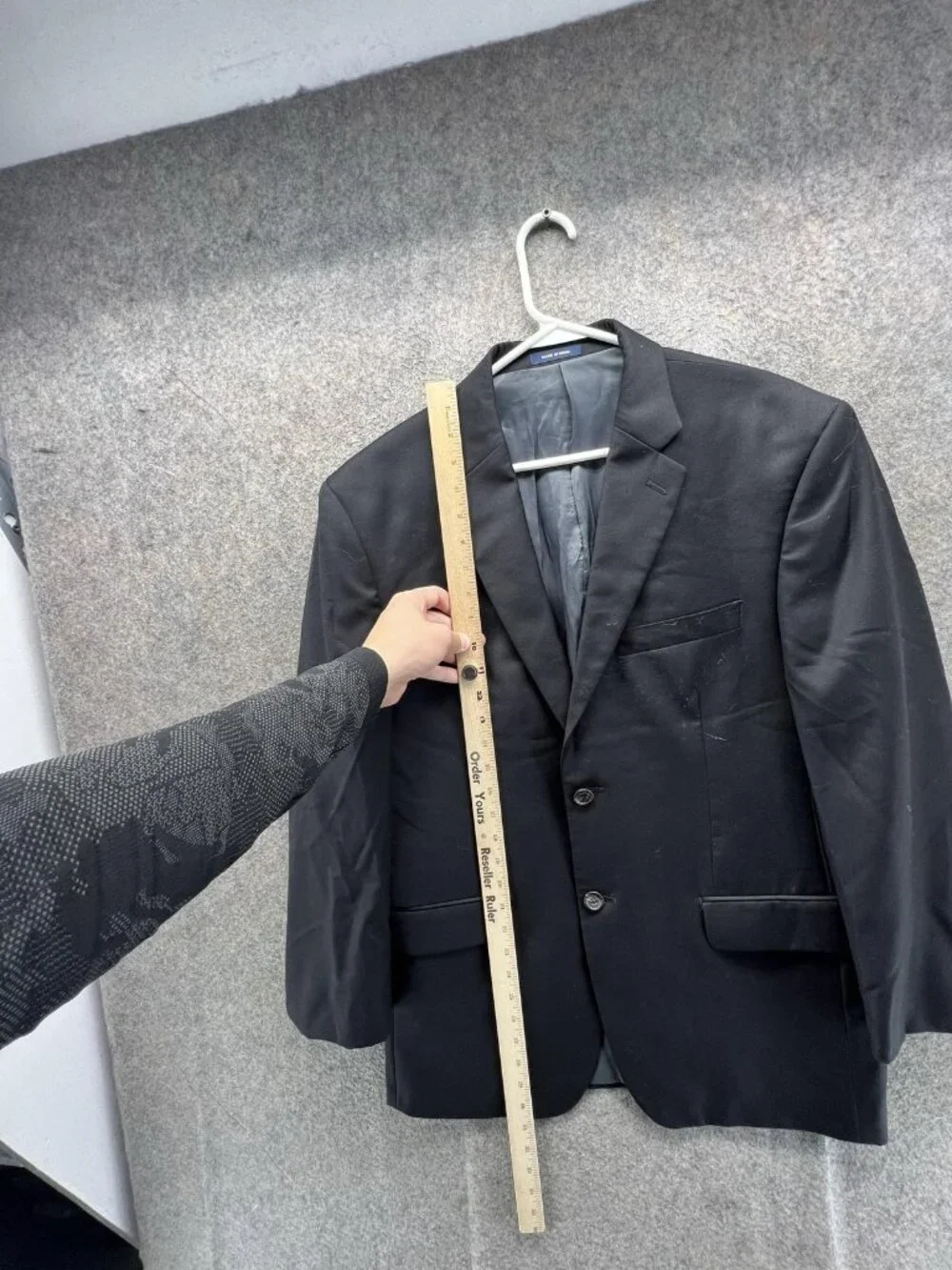 Ralph Ralph Lauren Blazer Mens 40S Black Wool Suit Jacket Short Dress Dillard's